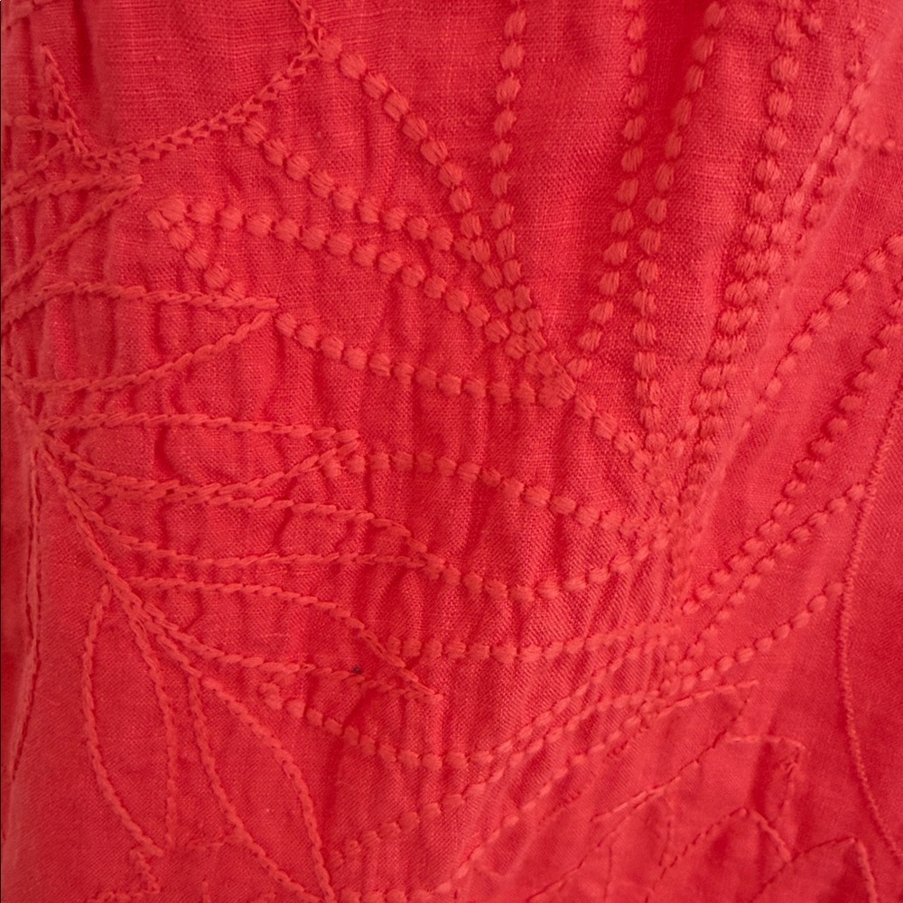 TOMMY BAHAMA Red V-Neck Top size Medium - Picture 6 of 10